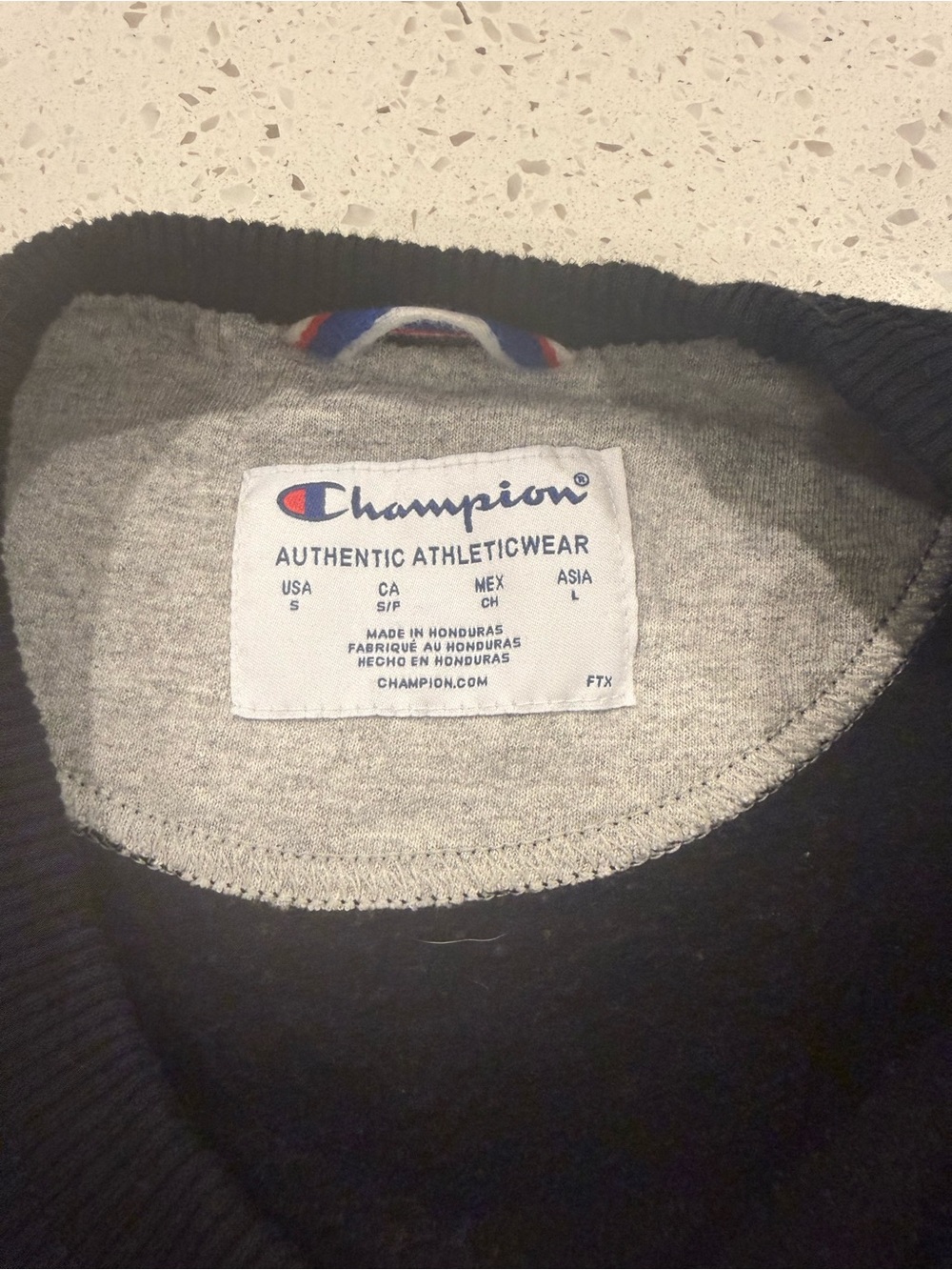Womens Champion Black Crewneck Sweatshirt with Pink & Green Floral Logo - Picture 2 of 3